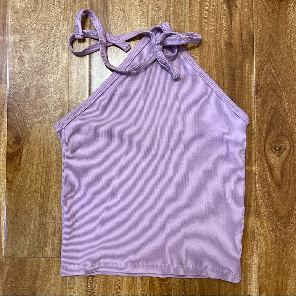 Madewell Purple Halter Tank Top